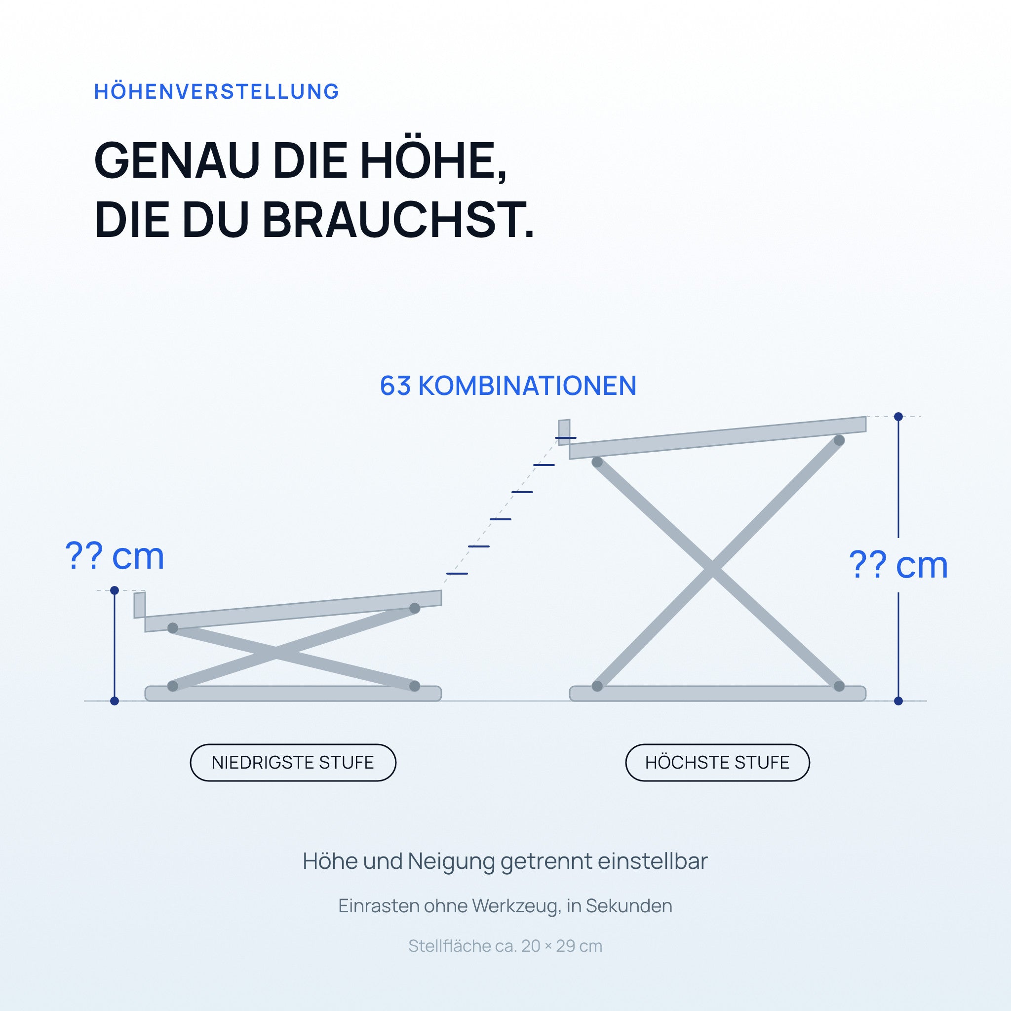 LevoDesk Altus | Ergonomischer Laptopständer